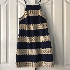 Lilly Pulitzer navy and gold Pearl Dress